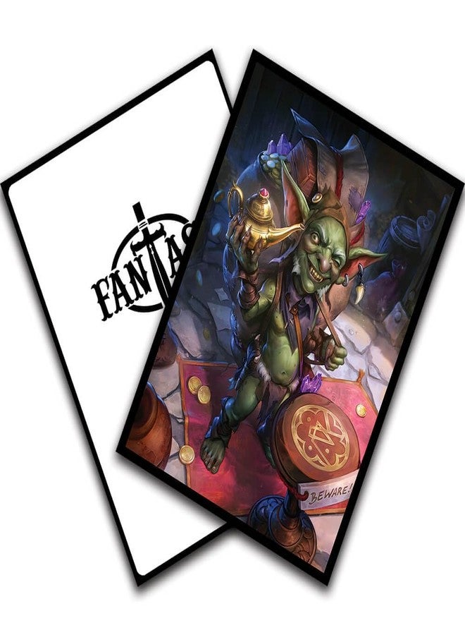 Fantasy North - Pik - Goblin Treasure Hoarder - 100 Smooth Matte TCG Trading Card Sleeves - Fits Magic MTG Commander Pokemon and Other Card Games - Playing Card Sleeves (FN145S) - Image 4